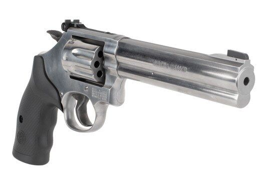 S&W Model 648 22WMR revolver features a 6 inch barrel